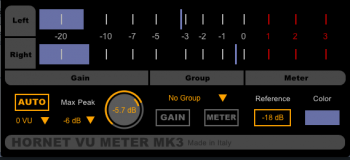 HoRNet VU Meter MK3 VST VST3 AU RTAS AAX v3.0.1 OSX/WiN RETAiL screenshot