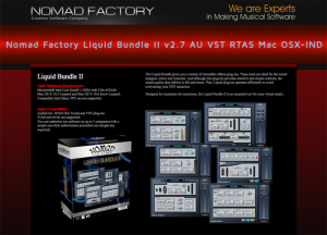 Nomad Factory Liquid Bundle II v2.7 AU VST RTAS Mac OSX-IND screenshot