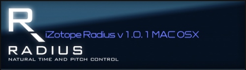 iZotope Radius v1.0.1 MAC OSX screenshot