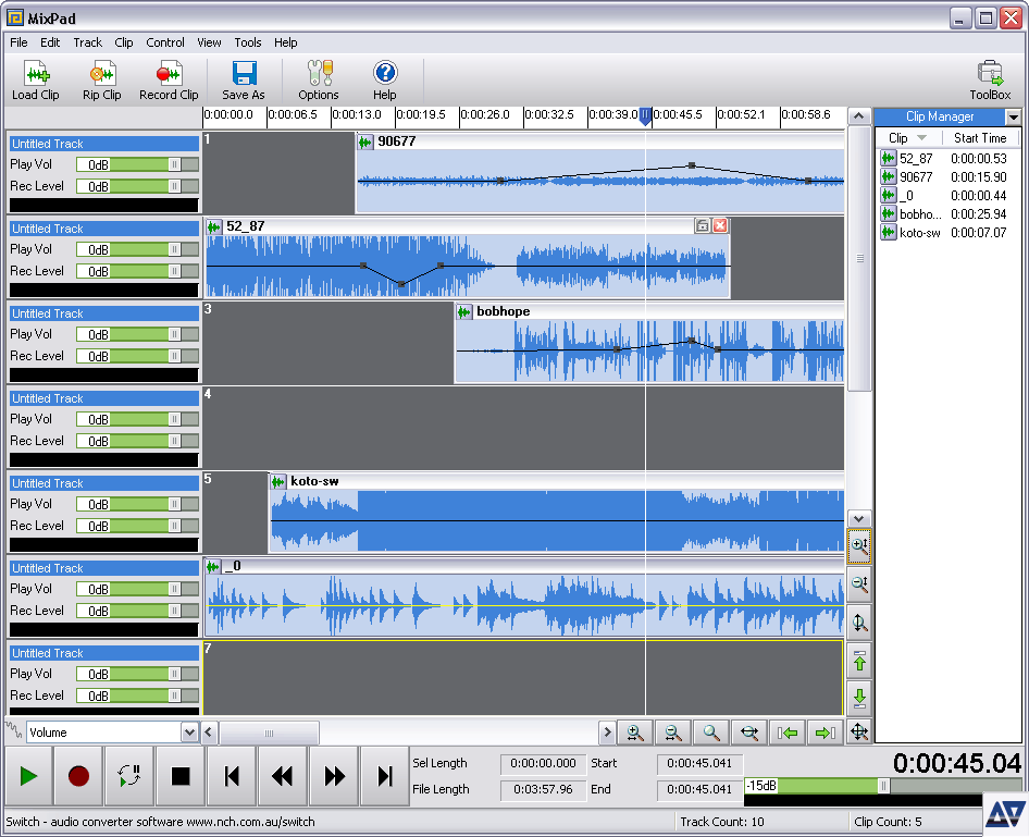 nch audio recording software