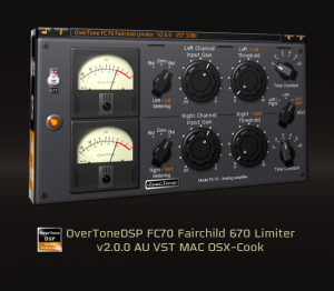 OverToneDSP FC70 Fairchild 670 Limiter v2.0.0 AU VST MAC OSX-Cook screenshot