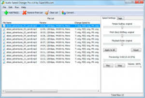 Audio Speed Changer Pro 1.5.5.168 x86 screenshot