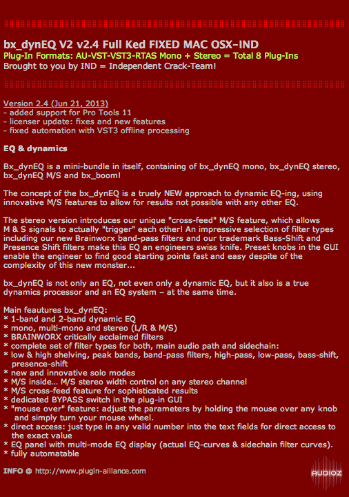 bx_dynEQ V2 v2.4 Full Ked FIXED MAC OSX-IND screenshot