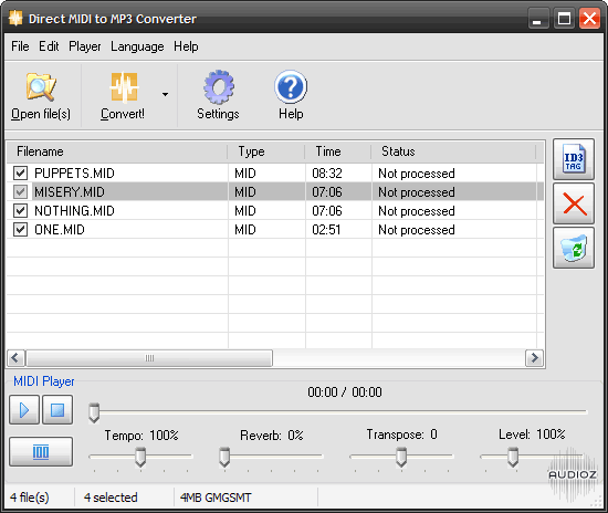 midi to mp3 open source