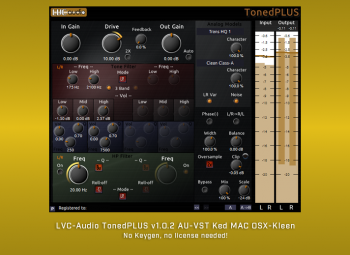 LVC-Audio TonedPLUS v1.0.2 AU-VST Ked MAC OSX-Kleen screenshot