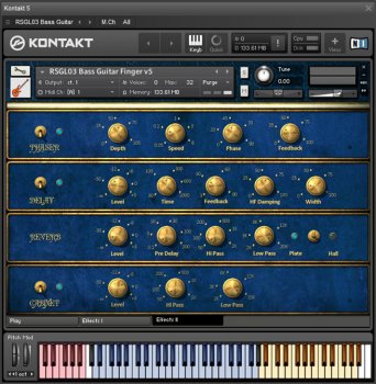 Replika Sound Bass Guitar Pick v5.1 KONTAKT screenshot