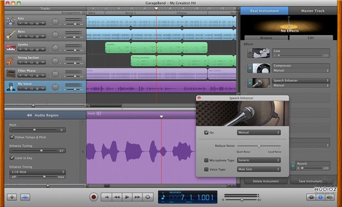track not affected by tempo track garageband 10.1.4