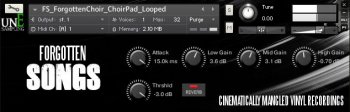 unEarthed sampling: Forgotten Songs - Kontakt screenshot