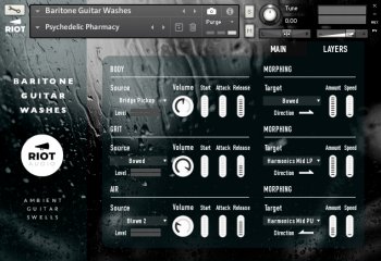 Riot Audio Baritone Guitar Washes KONTAKT screenshot