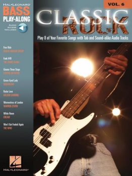 Hal Leonard Classic Rock Bass Play-Along Volume 6 PDF MP3 screenshot