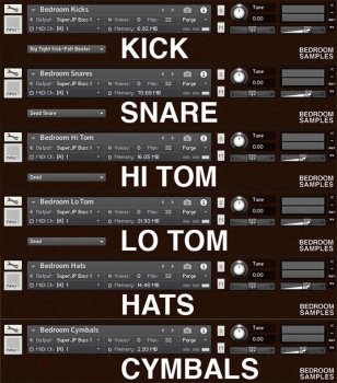 Bedroom Samples Bedroom Drums KONTAKT BATTERY WAV screenshot
