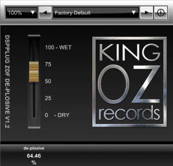 King OZ DSPplug ZDF de-plosive v1.2 RETAiL x86 x64-DECiBEL screenshot