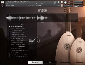 Sonuscore Medieval Phrases Lute & Theorbo KONTAKT屏幕截图