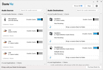 REQ: Audinate Dante Via (WIN) screenshot