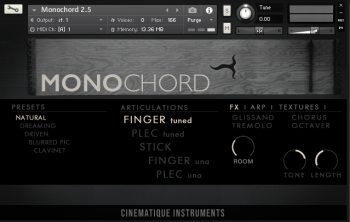 Cinematique Instruments Monochord v2.5 KONTAKT 截图