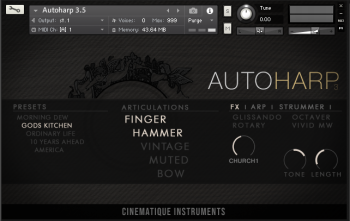 Cinematique Instruments Autoharp v3.5 KONTAKT 截圖