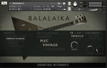Cinematique Instruments Balalaika v2 KONTAKT 截圖