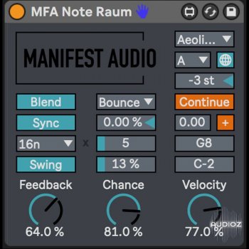 Manifest Audio Note Raum M4L for ABLETON FREE screenshot