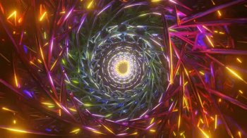 licsiren Spiral Shape 3D Kaleidoscope Colorful Abstract Background Vj Seamless Loop 4K MOV screenshot