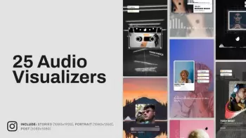 Promak Instagram Audio Visualizers Stories and Posts AEP screenshot