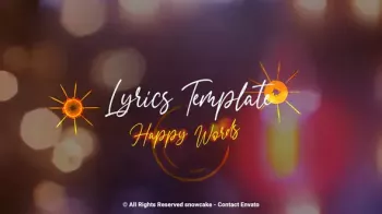 snowcake Lyrics Template Happy Words AEP screenshot