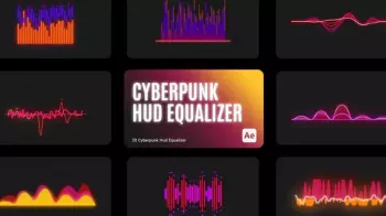 Pixflow Cyberpunk HUD Equalizer AEP screenshot