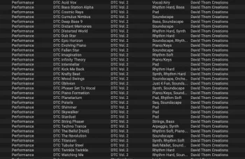 David Thom Creations Korg Wavestate DTC Vol.2 33 Performance Presets screenshot