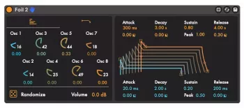 Babuma Music Foil 2 Max for Live device screenshot