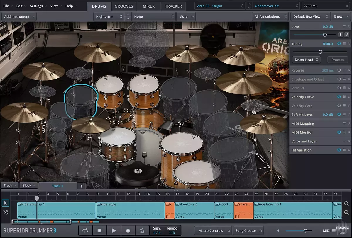 Toontrack Area 33 Origin SDX（音库）截图