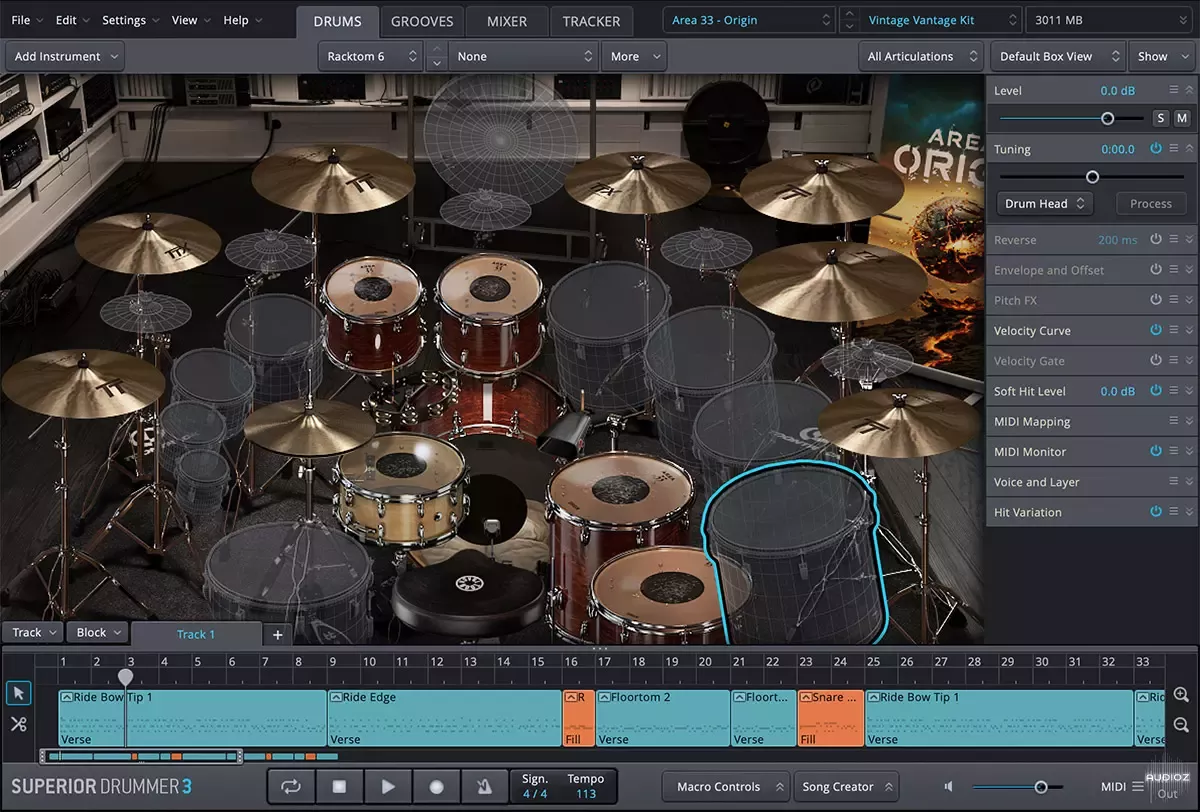 Toontrack Area 33 Origin SDX（音库）截图