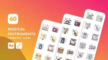 VideoHive Music Animated Icons After Effects screenshot
