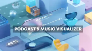 VideoHive Podcast and Music Visual Techno Geometry 3D AEP screenshot
