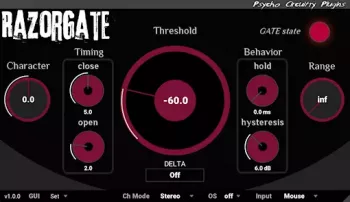 Psycho Circuitry Razorgate (Dynamics Processor) v1.0.1 x64 VST3 AU WiN MAC [FREE] screenshot