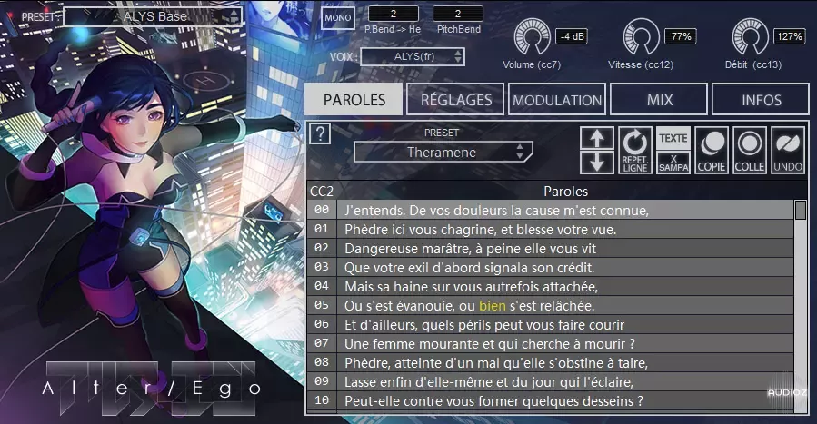 Plogue Alter Ego (Real-Time Singing Synthesizer) v1.578 VST VST3 AU AAX STANDALONE WiN MAC [FREE] screenshot