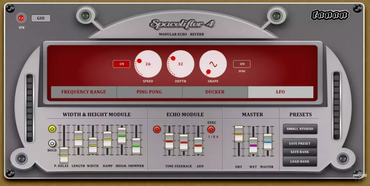 Fanan Team Pro Spacelifter 4 (Modular Echo-Reverb Space Effect) v1.0 x64 x86 VST VST3 WiN [FREE] screenshot