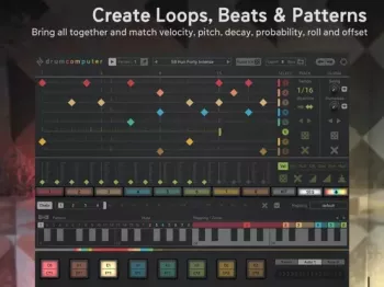 适用于iPad的Sugar Bytes DrumComputer Synthetic Beats v1.3.8 [iOS]屏幕截图