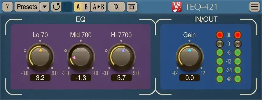 Voxengo TEQ-421 (Triple-Band Equalizer) v1.3 VST VST3 AU AAX WiN MAC [FREE] screenshot