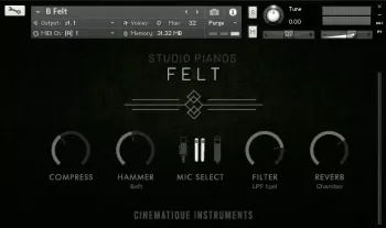 Cinematique Instruments Studio Pianos KONTAKT 屏幕截图