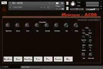 Majetone AC08 (Roland 808 Drum Machine) Kontakt [FREE] screenshot