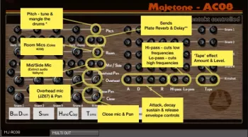 Majetone AC08 (Roland 808 Drum Machine) Kontakt [FREE] screenshot