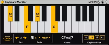 Side Brain Keyboard Monitor v1.1.2 Max for Live Device AMXD-ARCADiA screenshot
