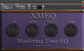 Xilentch by XMEQ Mastering Tone EQ AAX-VST3-AU WIN-MAC FREE screenshot