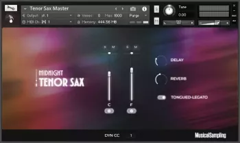 Musical Sampling Midnight: Tenor Sax KONTAKT screenshot