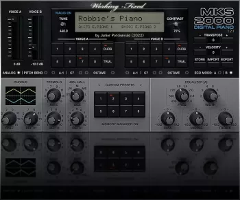 Junior Porciuncula MKS-2000 Digital Piano Fixed KONTAKT-TRACER screenshot