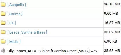 Olly James Signature Sounds Vol.30 Shine WAV MiDi screenshot Olly James Signature Sounds Vol.30 Shine WAV MiDi screenshot