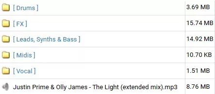 Olly James Signature Sounds Vol.43 The Light WAV MiDi screenshot