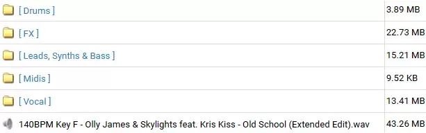 Olly James Signature Sounds Vol.45 Old School WAV MiDi screenshot