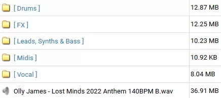 Olly James Signature Sounds Vol.48 Lost Minds Anthem WAV MiDi screenshot Olly James Signature Sounds Vol.48 Lost Minds Anthem WAV MiDi screenshot
